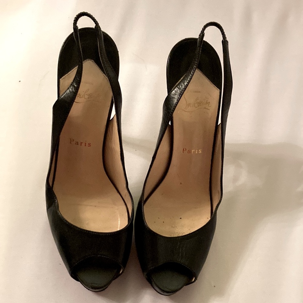 Christian Louboutin black heels 5”